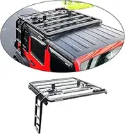 Roof Rack, 4x4 Removable Car with Ladder Car Top Luggage Holder Compatible for Jep Wrangle Jl