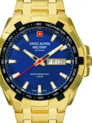 Swiss Alpine Military 7043.1115 Day-Date Mens Watch 42mm 10ATM