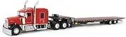 First Gear DCP 1/64 Black/Red Kenworth W900L Landoll 440B-50CA Traveling Axle Trailer 60-2034