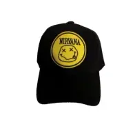 NIRVANA Music Band Logo Patch Adjustable Baseball Cap Black Hat