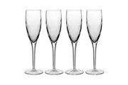 4pc Luigi Bormioli Canaletto 195ml Champagne Flute Glasses Set Stemware Clear