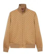 Gucci Monogrammed Zip-Up Jacket S,XS,L,M camel