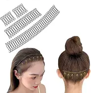 Set of 4 Invisible Hair Hoop Hair Bands - Make Your Own Hairstyle, Headband for Men Women, Hairpin Headband Hair Clips Styling Hair Accessories for Outdoor Sports Yoga