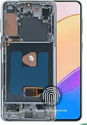 for Samsung S21 Plus AMOLED LCD Display with Frame for Samsung S21 Plus 5G G996B G996B/DS LCD Display Replace Digital (Sliver with Frame)