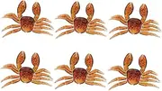 MOTHNUR 6pcs Realistic Crab Fishing Lures Soft Artificial Baits for Freshwater Fishing for Bass and Pan Fish Durable and Bite Resistant