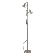 Corelli Industrial Standing Floor Lamp Light Metal Nickel