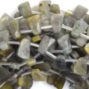 12mm faceted labradorite ladder beads 15.5" strand