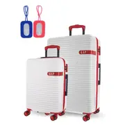 2pc GAP Hard-Shell Suitcase TSA Lock & Medium Cabin Luggage Set w/ Tag White