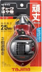 TAJIMA P-Line CHALK FASTER LINE 25m Red PL-CLHM Reel line Chalk Marking Writing
