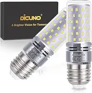DiCUNO E27 LED Bulb 10W, E27 ES Edison Screw Light Bulbs, Daylight White 6000K, 130W Incandescent Equivalent, 1400LM Non-Dimmable, Corn Light for Home Lighting, 230V, Pack of 2
