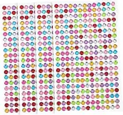 DIYEAH Hotfix Rhinestones Gems 3D Nail Decals Princess Stickers Self Adhesive Round Body Jewels for Face Jewelry