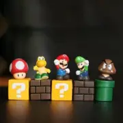 1set Super Mario Luigi Figures PVC Toy model for kids birthday Collectible gifts