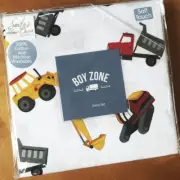 Boy Zone TRACTOR 4pc Full Double Sheet Set CONSTRUCTION Dump Truck Backhoe kids