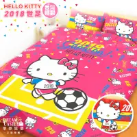 在飛比找momo購物網優惠-【享夢城堡】雙人床包薄被套四件組(HELLO KITTY 2