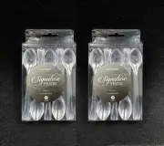 Clear Mini Plastic Spoons 80 Pack Reusable BPA Free Party Cocktail Dessert Spoon