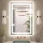 24 ” X 36 ” Lighted Mirror for Bathroom Wall, LED Mirror with Frontlit & Backlit