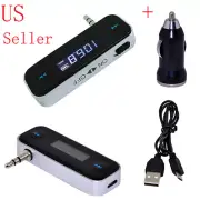 3.5mm Mini Music Car Radio FM Transmitter For Samsung Galaxy S5 S4 Note 4 Note 3