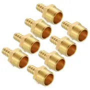 Pack of 8 Brass Hose Barb Fittings Adapter Connector 1/2" Hose Barb to 3/4" N...