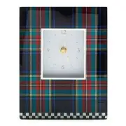 MacKENZIE CHILDS TARTAN BLACK CARRIAGE CLOCK BNIB