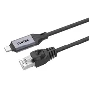 Unitek C18148AGY01-2M Thunderbolt 3/4 USB-C to RJ45 Cable - 2m Up to 1Gbps - Plug & Play - Supports 1000/100/10 Mbps - Connects to Router / Modem / Network Switch [C18148AGY01-2M]