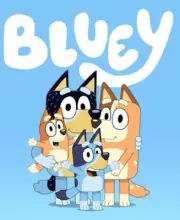 Latch hook DIY rug kit preprinted " Bluey Dog family - Aussie cartoon"