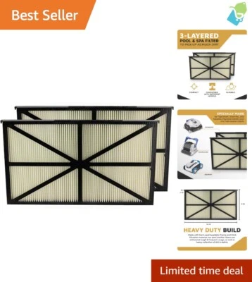 Efficient 2-Piece Pool Cleaner Filters - Reusable for TigerShark & AquaVac
