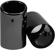 Car Silencers 2Pcs/Set Chrome Plating Stainless Steel Car Exhaust Muffler Tip Pipes Covers Exhaust Muffler(Black-9.5cm)