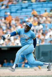 George Scott Milwaukee Brewers bats v the Baltimore Orioles at a - 1974 Photo