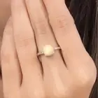 2.32 Ct Ethiopian Opal Prong Ring 925 Solid Sterling Silver