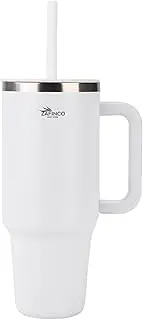 32 oz Stainless Steel triple sealed super sports bottled spill proof Travel Tumbler Cup with Lid and Straw for School, office, travel and all outdoor sports. (WHITE, 32 oz)