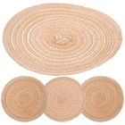 4 Pcs Round Placemat Cup Heat Insulation Pad Hot Pads for Countertops
