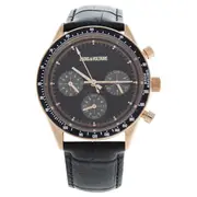Zadig & Voltaire ZVM115 Master - Rose Gold/Black Leather Strap Watch by Zadig & Voltaire for Men - 1 Pc Watch