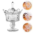 Glass Cookie Jar Candy Buffet Jars Crystal Glass Jewelry Holder