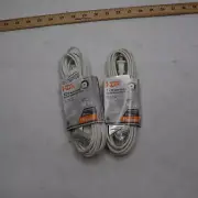 (2-Pk) Light Duty Indoor Extension Cord White 16/2 12-ft 145 033