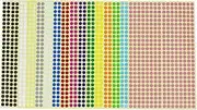 6656 PCS 1/4 inch (6mm) Round Dot Stickers Coding Label Circle Stickers in 16 Colors for Easy Storage,Office Usage,Student Classroom Usage,Kid's Early Education Tools,Artistic Creation,etc