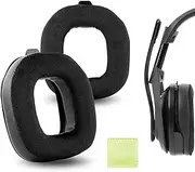 Geekria Comfort Hybrid Velour Replacement Ear Pads for Astro A50 Gen 4 Headphones Ear Cushions, Repair Parts (Black)