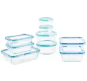 Snapware Pyrex Glass Container 18 Piece Set Microwave And Oven Safe Airtight Lid