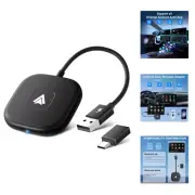 Android Auto Wireless Adapter Plug and Play Car Dongle for Factory Wired Andr...