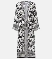 [Velvet] Velvet Addison printed cardigan AU 16 black