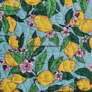 Vera Bradley 3pc Full/Queen Quilt Lemons Yellow Blue Green Pink Floral Flowers