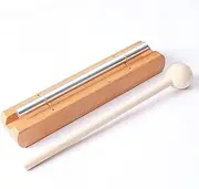 One Tone Meditation Chimes, Mindfulness Solo Hand Bell Classroom Chime Percussion Instrument Teacher Tools Reminder Bell with Mallet for Prayer Yoga Eastern Energies Music Gift (1 Tone)