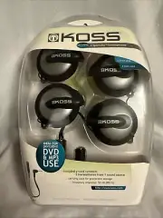 Koss KSC/7DVD 2 Sport clip Stereophones Connects 2 To One Source ~ New