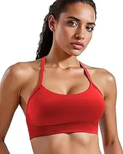 [Generic] Women's Racerback Sports Bra - Y-Back Workout Top Middle Support Yoga Running Fitness Bra Breathable Quick Dry for Gym