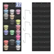 27 Tier Over The Door Hat Organizer for Baseball Caps with Hooks for Closet