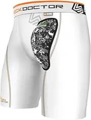 [Shock Doctor] Compression Short Cup Supporter with AirCore Hard Cup, Adult & Youth
