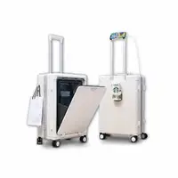 在飛比找momo購物網優惠-【Arlink】2入組月光白 20吋登機箱 行李箱 鋁框箱 