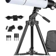 Portable 80mm High Powered Telescope with Backpack & Phone Adapter for Beginners