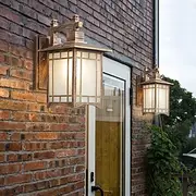 Farmhouse Outdoor Light Fixtures Wall Mount Front Porch Lighting Matte Antique Bronze Wall Sconces Waterproof Exterior Wall Lanterns for Patio House Backyard