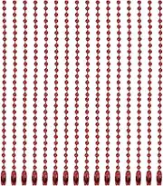 uxcell 20Pcs 5 Inch 12cm Ball Bead Chain, Metal Ball Chain with Connectors for Hanging Ornament Jewelry Necklace Dog Tag Keychain Christmas Decoration,Red
