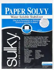 409-02 Paper Solvy Water Soluble Fabric Stabilizer, 8-1/2 by 11-Inch, 12 per Pac